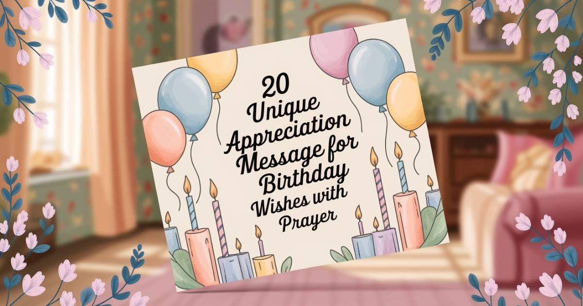 20 Unique Appreciation Message For Birthday Wishes With Prayer​