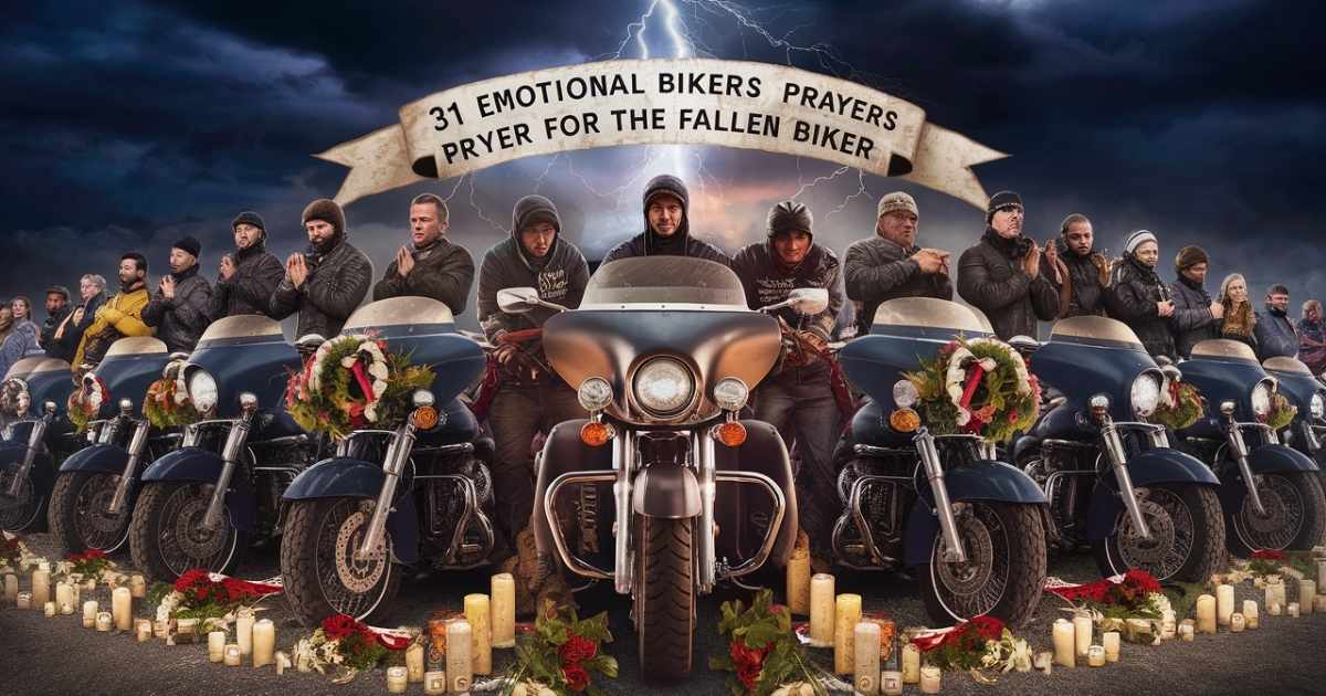 Emotional Bikers Prayers for the Fallen Biker
