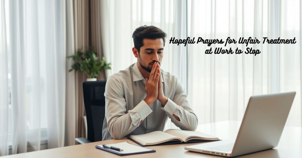 Hopeful Prayers for Unfair Treatment at Work to Stop