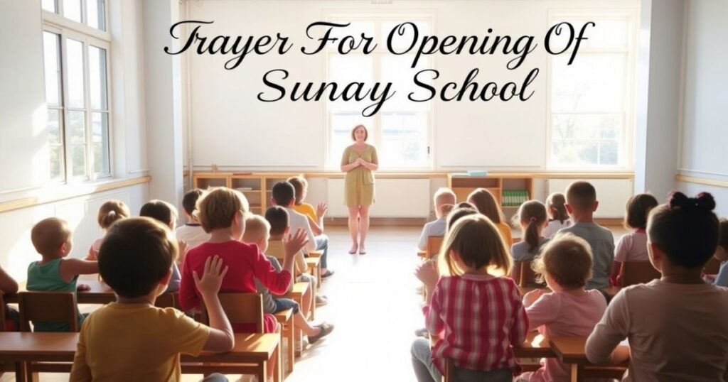 Prayer For Opening Of Sunday School