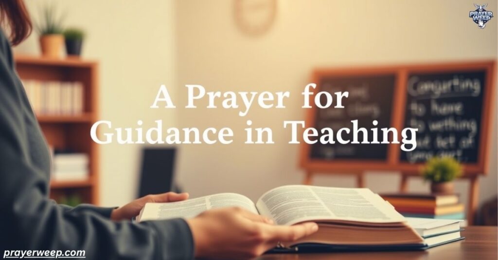 A Prayer for Guidance in Teaching