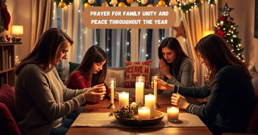 Prayer for Family Unity and Peace Throughout the Year