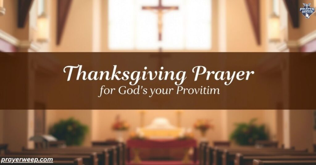Thanksgiving Prayer for God’s Provision