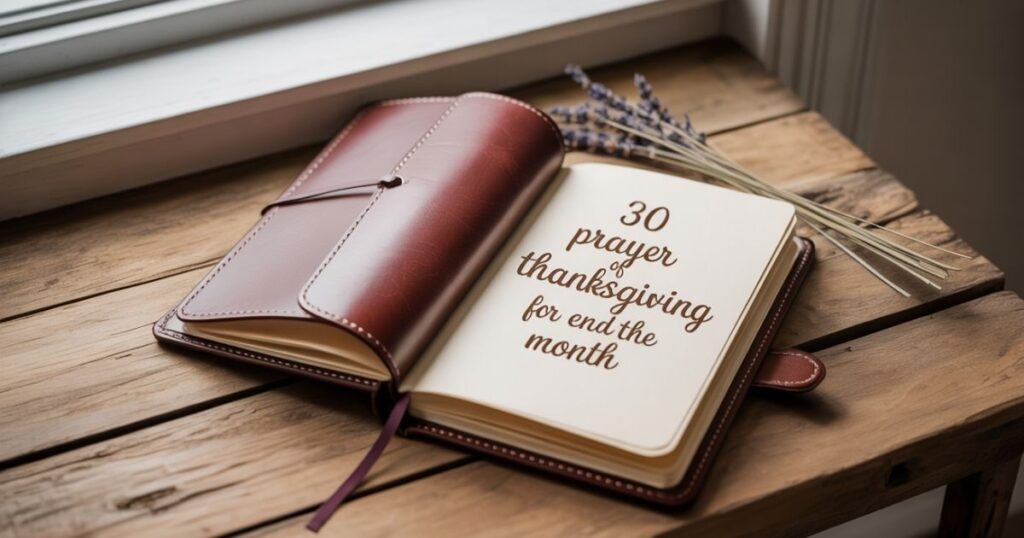 Prayer Of Thanksgiving For The End Of The Month