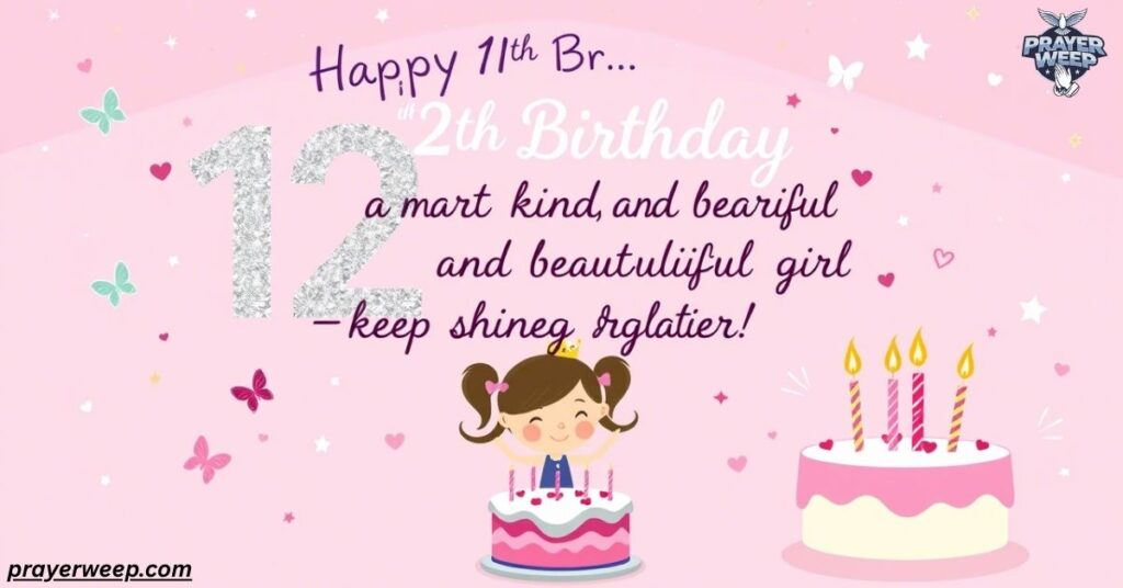 Happy 12th Birthday Girl Message